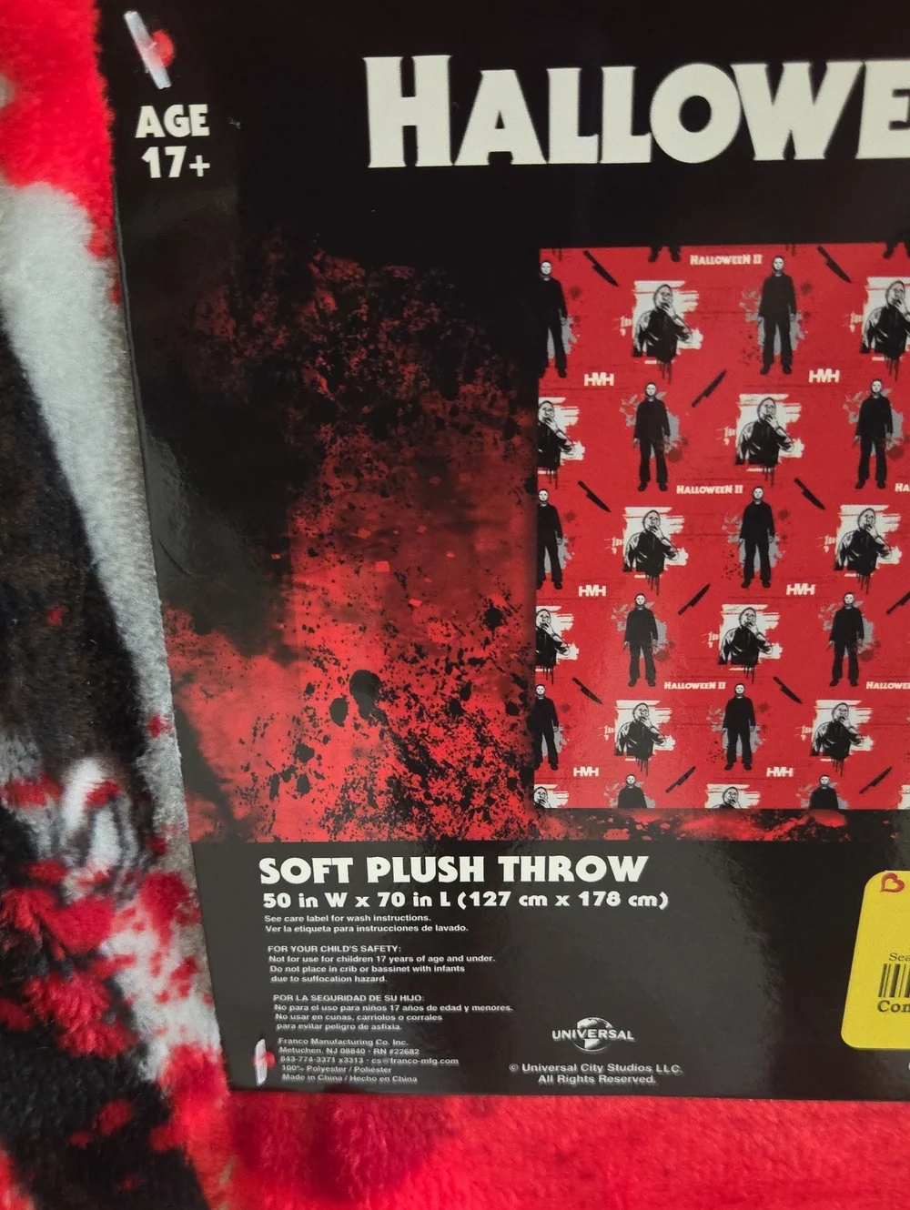 Red Micheal Myers Throw Blanket